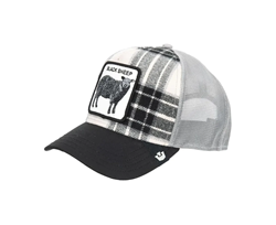 BASEBALL CAP DAPPER SHEEP ITALY VOID IN PLAID NERO AVORIO
